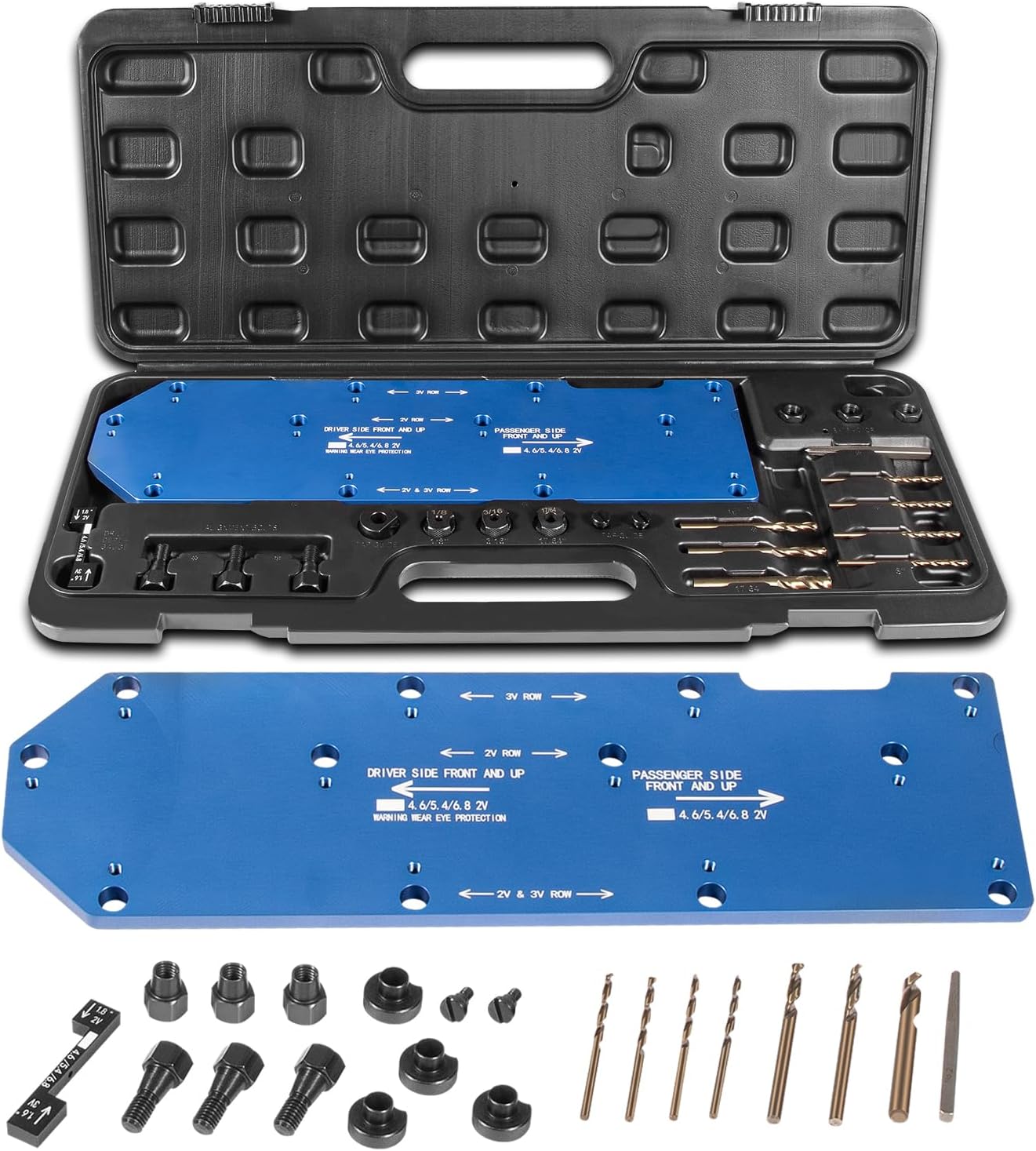 71600 Manifold Drill Template Kit Fits for Ford 4.6L, 5.4L, 6.8L V10 2 Valve and 3 Valve Triton Engines