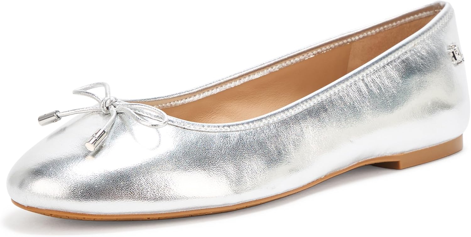 Lauren Ralph Lauren Women's Jayna Metallic Nappa Leather Flat
