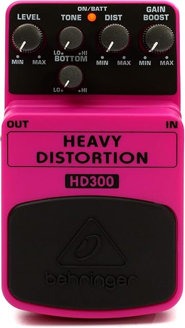 Behringer HD300 HEAVY DISTORTION Effects Pedal,Pink