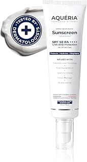 Aqueria Brightening & Moisturizing Multi-Active French Sunscreen SPF 50 PA++++ | In-Vivo/In-Vitro Tested | 5% Niacinamide,... Price In India