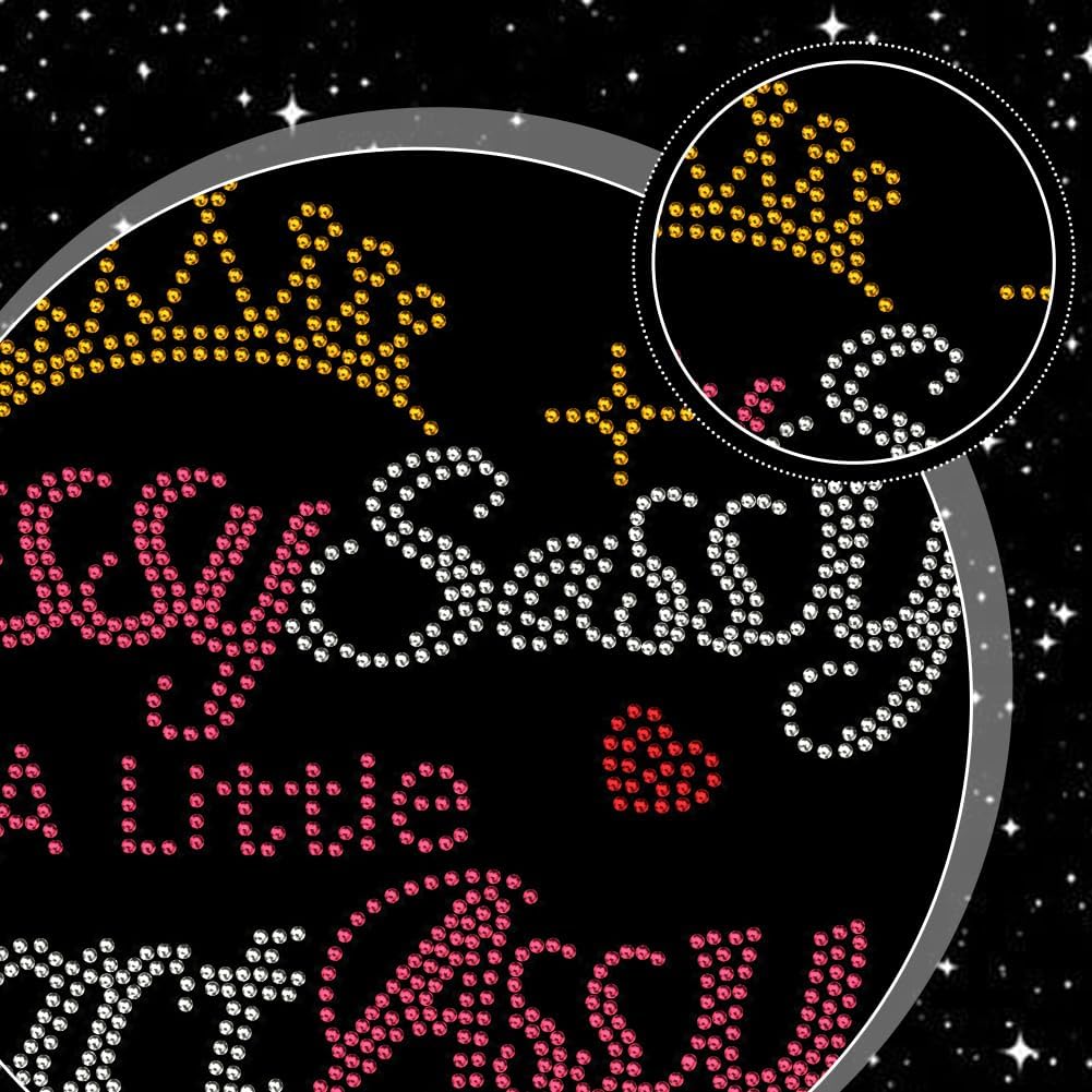 MAYJOYDIY 4Pcs Queen Red Lips Iron on Rhinestone Decal Kiss Me Lip Hotfix Transfer Sticker Crystal Crown Heat Transfer Patch Bling Clothing Repair Applique for T-Shirt Hat Jacket Garment Bag DIY Decor