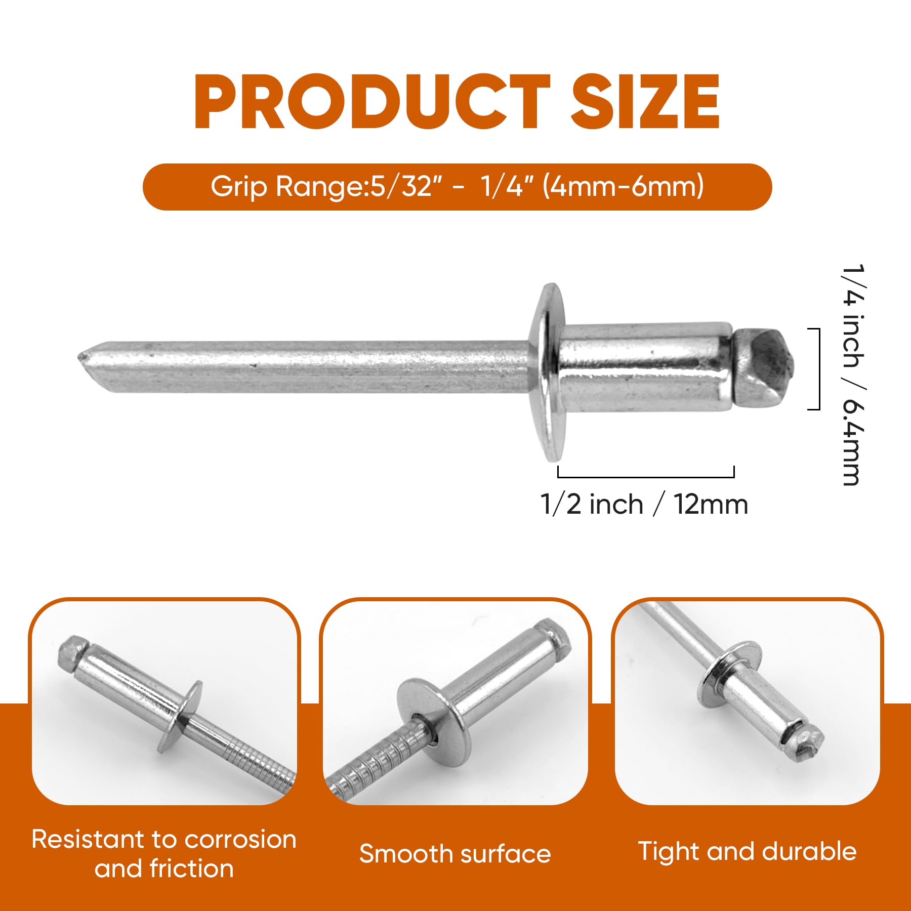 Stainless Steel Blind Rivets - 50 Pack -2 Stainless Steel Blind Rivets - 50 Pack -2