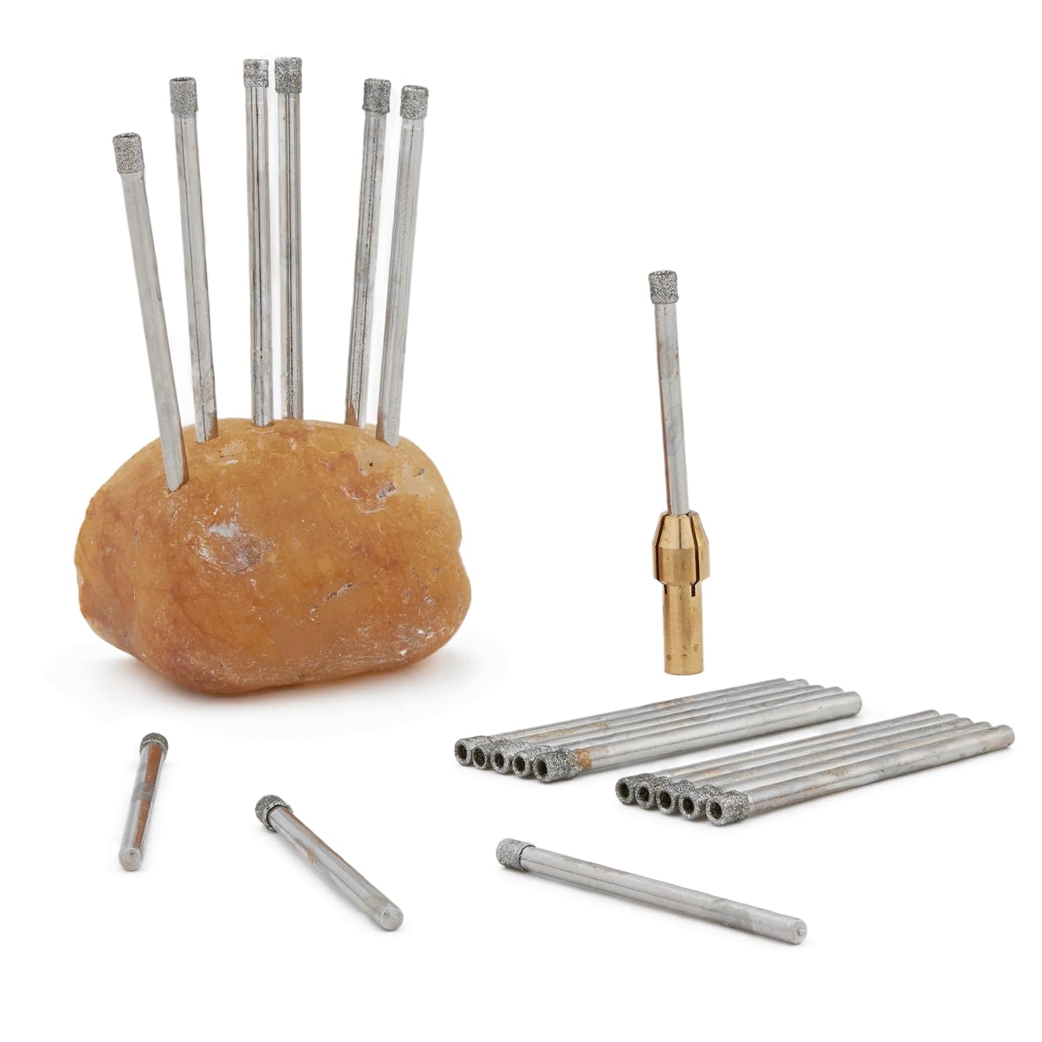 JINGLING 2.5mm Diamond Drill Bits for Glass, 3/32" Diamond Drill Bit, Hole Saw Drilling Tools for Stone Tile Pack of 20Pcs