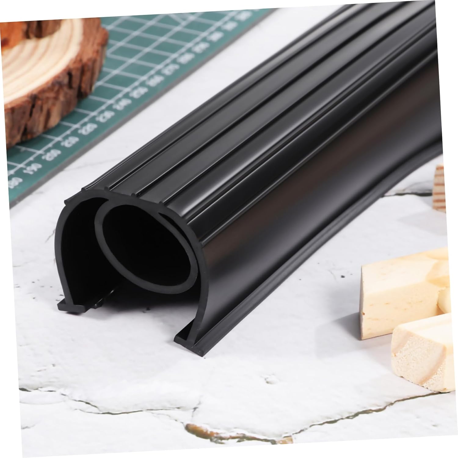 HOMSFOU Garage Door Bottom Seal Wind Blocker Weather Stripping Easy Install Kit