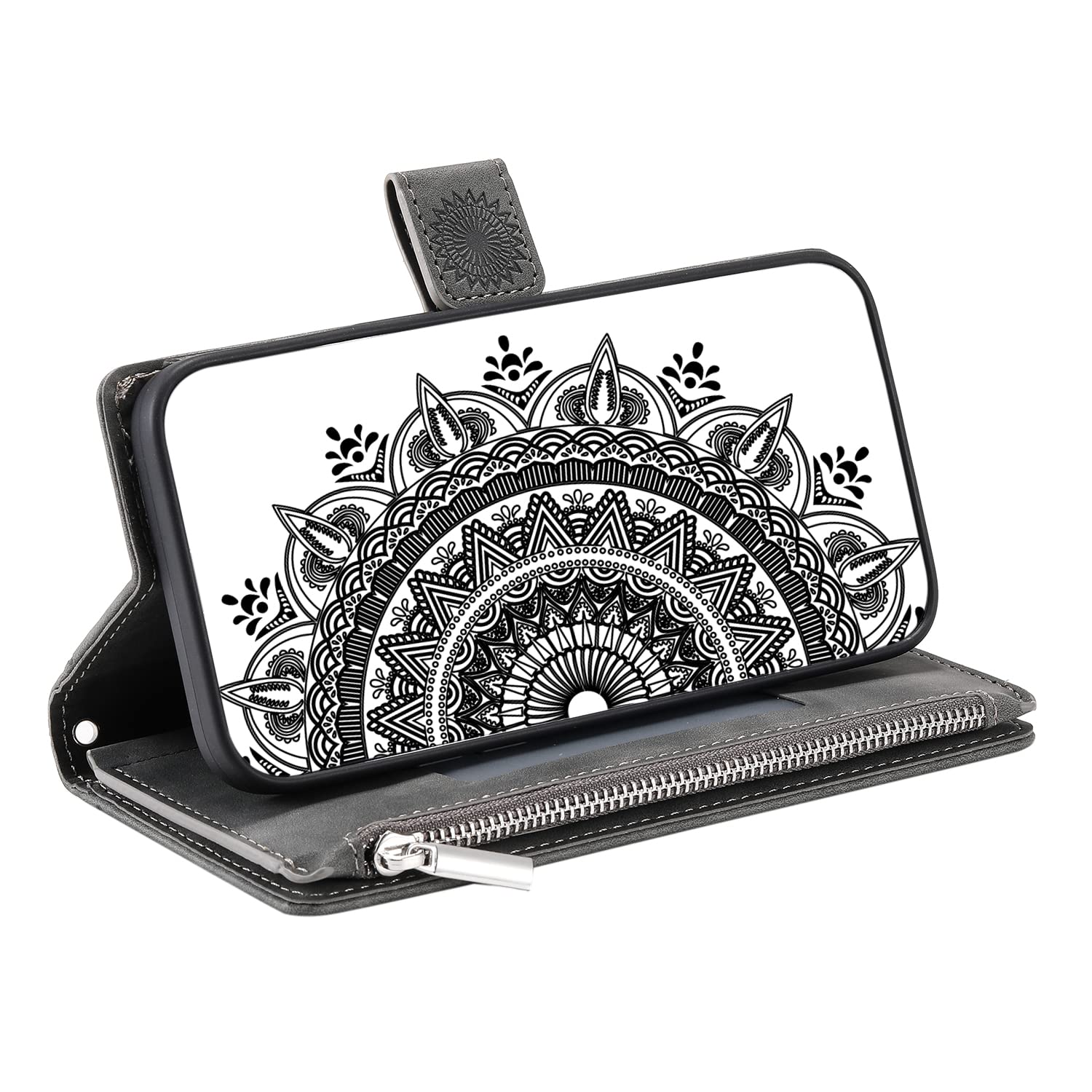 Custodia Portafoglio Fiore CADORABO Cover Con Chiusura Magnetica, Funzione Stand E Tasca Per Le Carte Custodia Per Cellulare Per Find X3 Pro Bruno Cafe 97187778 Oppo Find