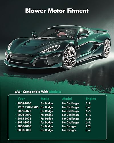 Vista 1045 de SCITOO 700188 Reemplazo del motor del ventilador HVAC con jaula de ventilador para Toyota Tacoma 2005-2015, reemplazo OE - 87103-04043, 87103-04044