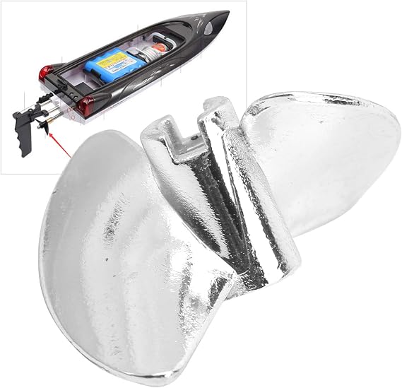 Propeller, Light Weight Easy to Install Aluminium Alloy Propeller for UDI RC Boat for FeiLun FT016 FT007 FT012 FT009 FT011 FT010 FT016 for PC Ship Player(Silver S)