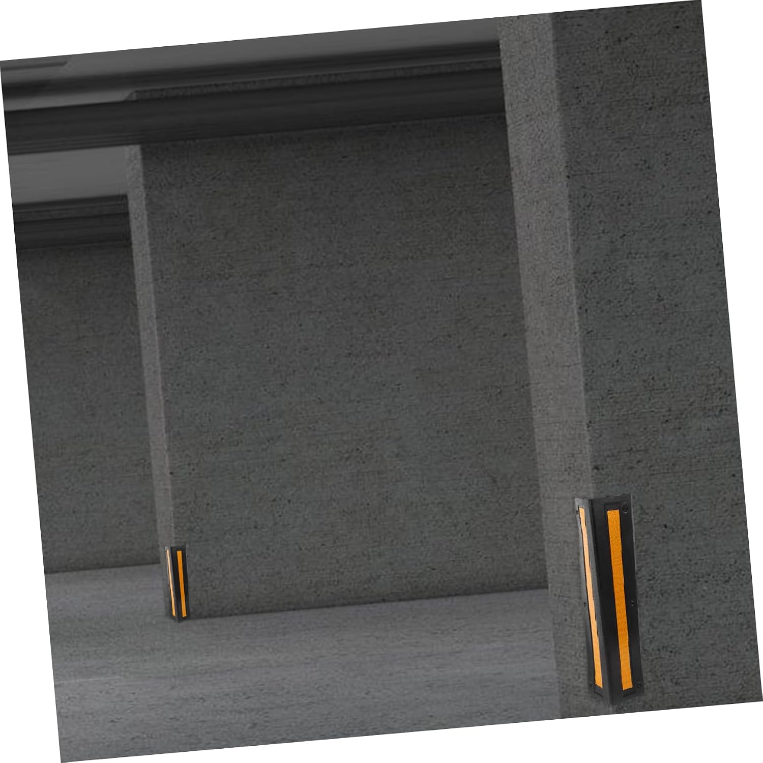 Gatuida Rubber Corner Bumpers Reflective Safety Design for Garage Walls Easy to Install Impact for Parking Lots and Reflective