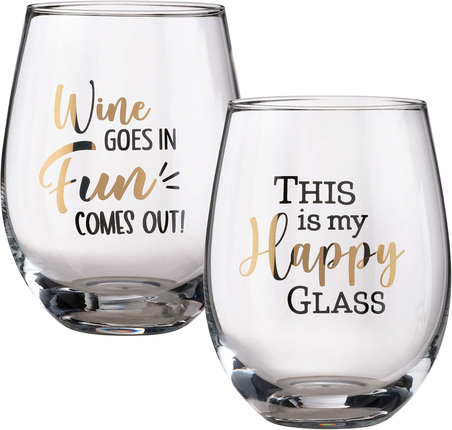 Lillian Rose Wine Glass Set With Fun Sayings