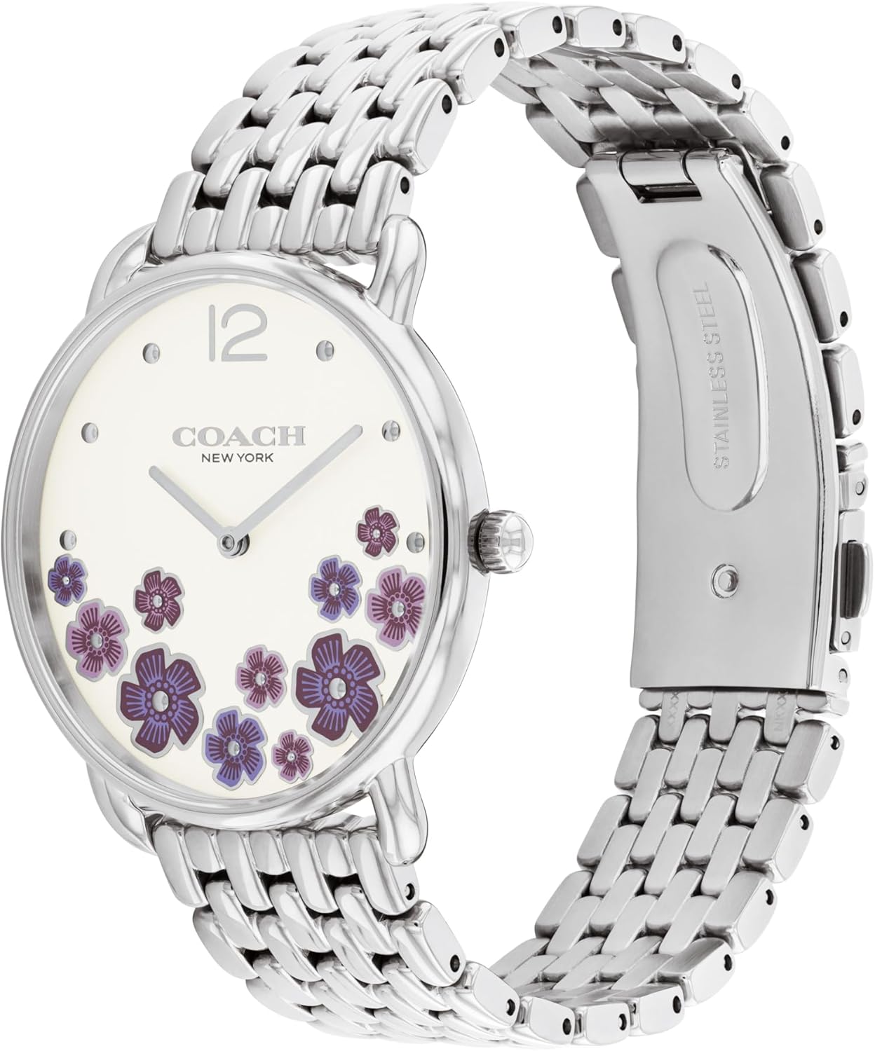 Coach Elliot Women's 2H Quartz Watch - 36mm Stainless Steel Bracelet - Colorful Floral Design - Premium Fashion - Gift for Her - Image 2