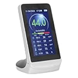 FLEXMAN 6 in 1 Decibel Meter, 3.7 X 2.1 LCD Desktop 30~130Db Sound Level Reader, Multifunctional Noise Time Temp Humidity PM 2.5 1.0 10 Teter for School Home Studio Factory