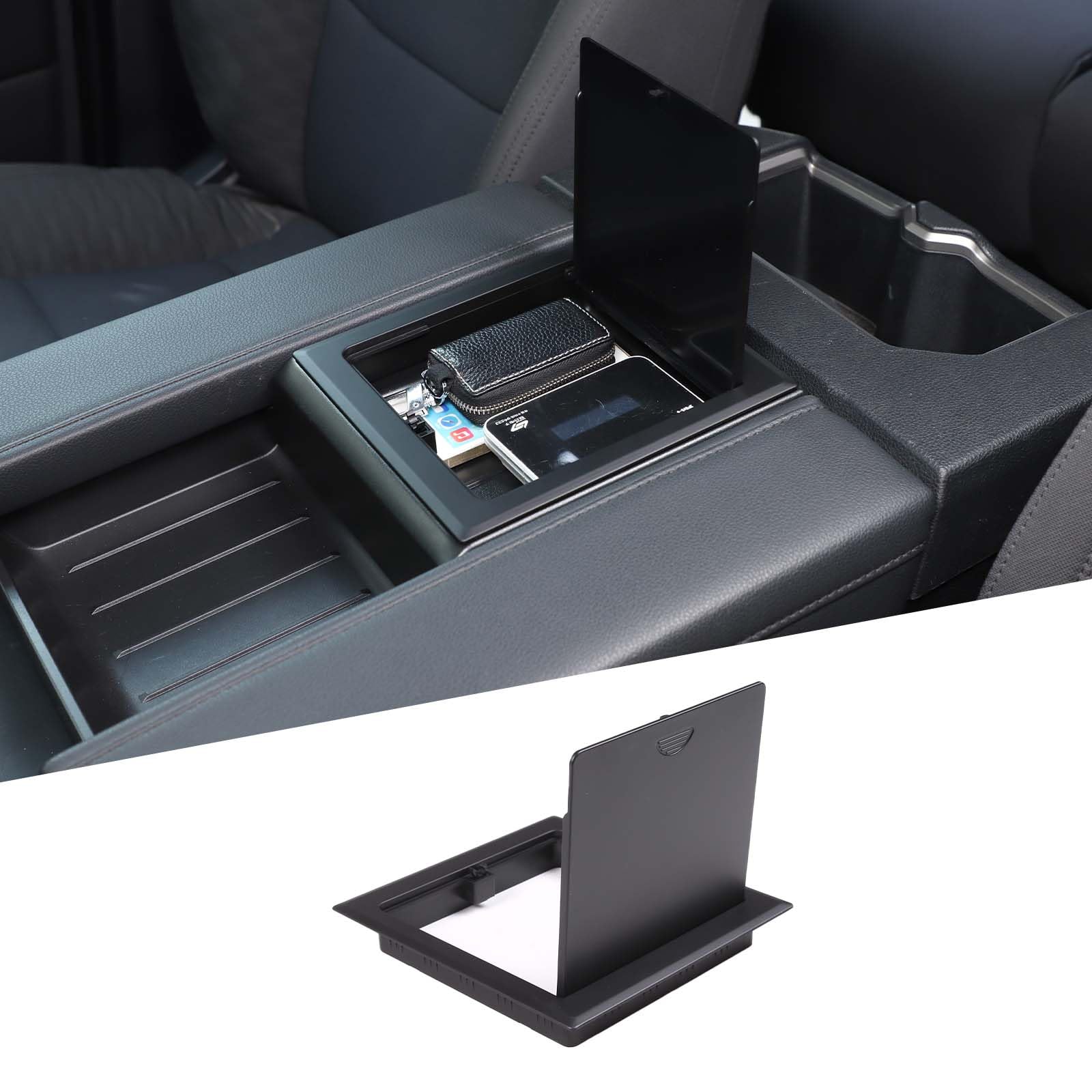 Amazon.co.jp: 車のアームレストストレージトレイカバー、トヨタ 