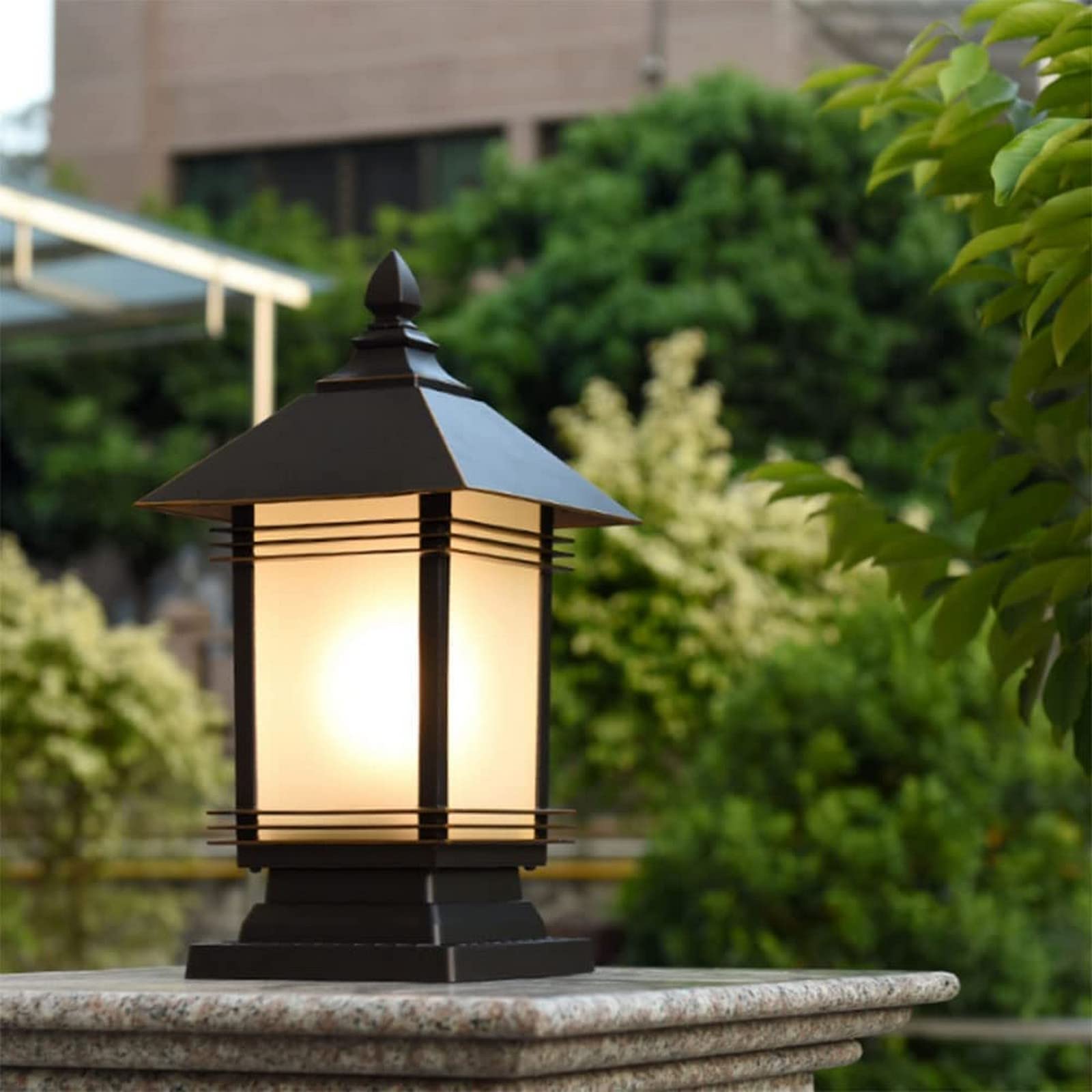 Pillar lamp haut de gamme en aluminium et verre pour propriété