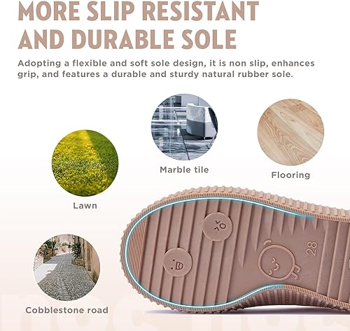 Miniatura 5 de HAPPY NOCNOC - Zapatos para niños y niñas, tenis de lona con doble gancho y bucles con suela de color caramelo