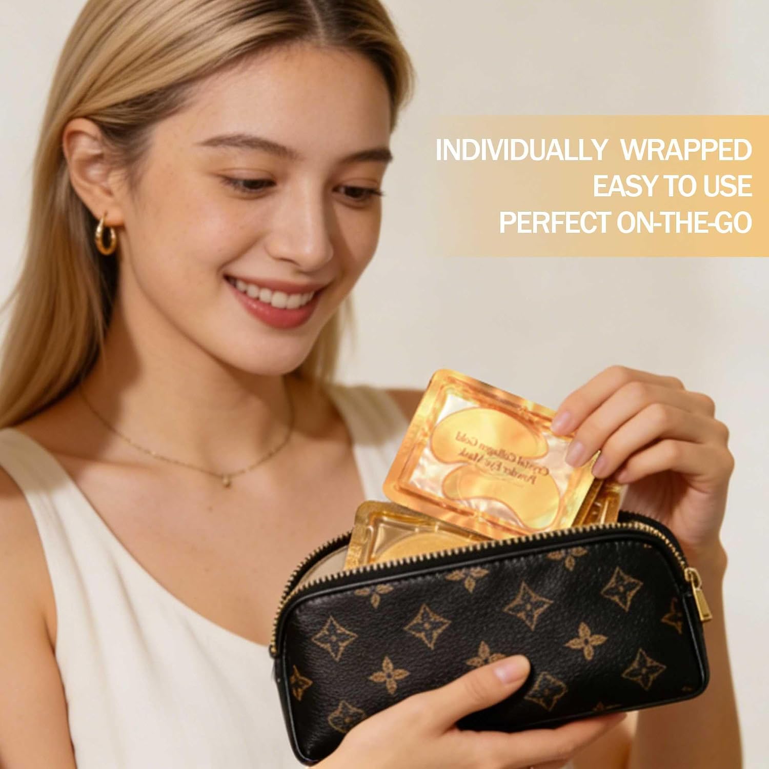 24K Gold Under Eye Patches – Reduce Dark Circles, Puffiness & Fine Lines with Collagen & Hyaluronic Acid – 20 Pairs of Rejuvenating & Hydrating Eye Pads