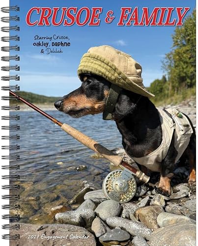 Willow Creek Press, Crusoe the Celebrity Dachshund 2027 6.5" x 8.5" Engagement Planner