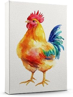 Chicken Marans Hen Poster, Colorful Chicken Marans Hen Picture Canvas Wall decor Animal Artwork for office Home Living Room Decor 187HD210