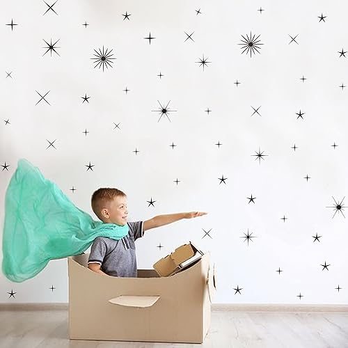 Miniatura 5 de Calcomanías de pared con diseño de estrella parpadeante, calcomanías de pared extraíbles, calcomanías de pared de estrellas, calcomanías de pared