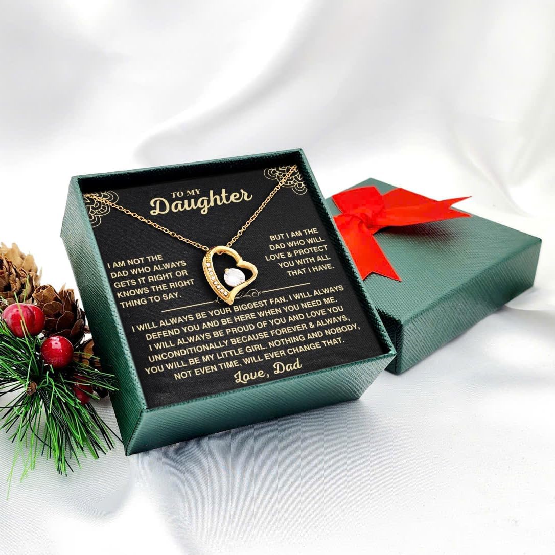 To My Daughter Necklace, Personalized Daughter Necklaces from Mom and Dad, Daughter Gifts from Mother or Father, Beautiful Necklaces for Women, Birthday Gift Idea for Women image 2