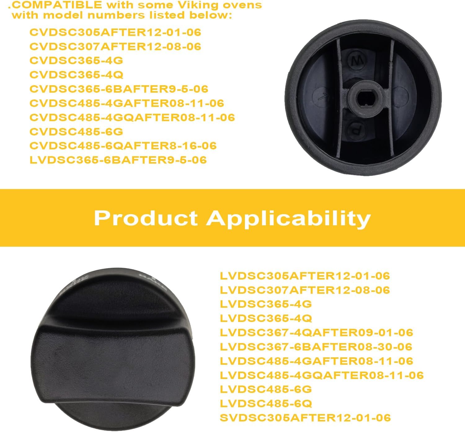 Oven Control Knob (Part #PB010230) - Replacement for Viking Ranges & Compatible with AP5315478, PB010131