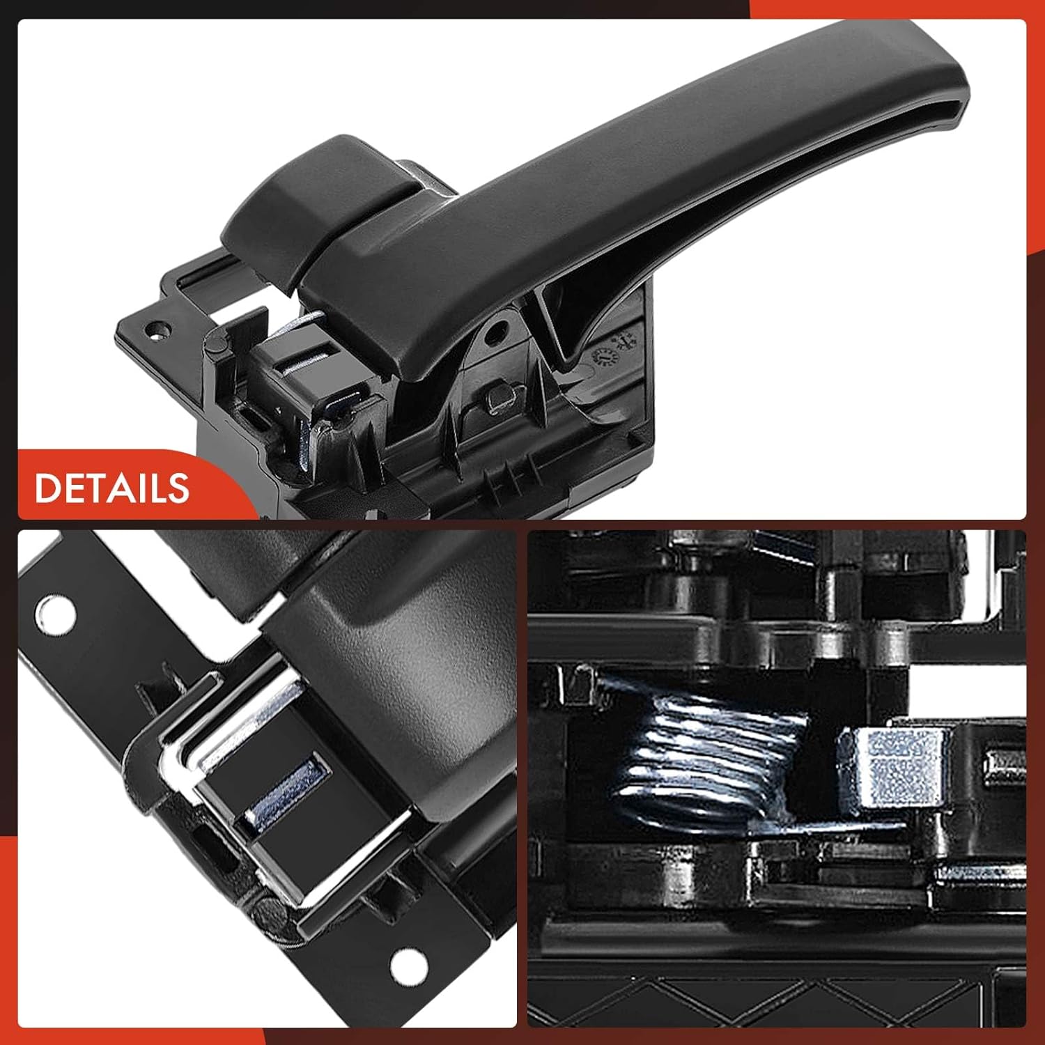 A-Premium Front or Rear Left Driver Side Interior Door Handle Compatible with Toyota RAV4 2008-2015, Tundra 2007-2015, Textured Black, Replace# 69206-0C040, 692060C040