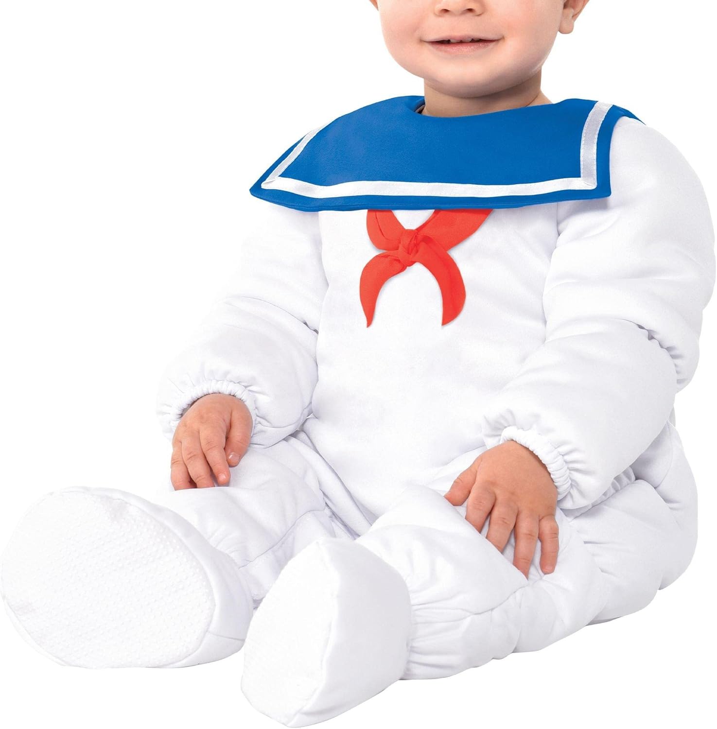 Party City Padded Stay Puft Marshmallow Man Halloween Costume for Babies, Ghostbusters, 12-24 Months, with Hat : Toys & Games