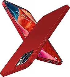 Capa Capinha Para iPhone 13 Normal Tela 6.1 Case Acr�lica Fosca Ultra Fina Premium (Vermelha)