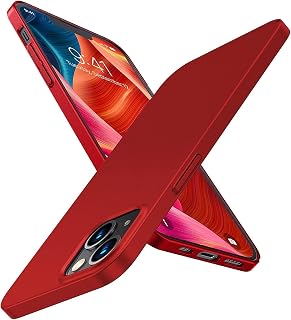 Capa Capinha Para iPhone 13 Normal Tela 6.1 Case Acrílica Fosca Ultra Fina Premium (Vermelha)
