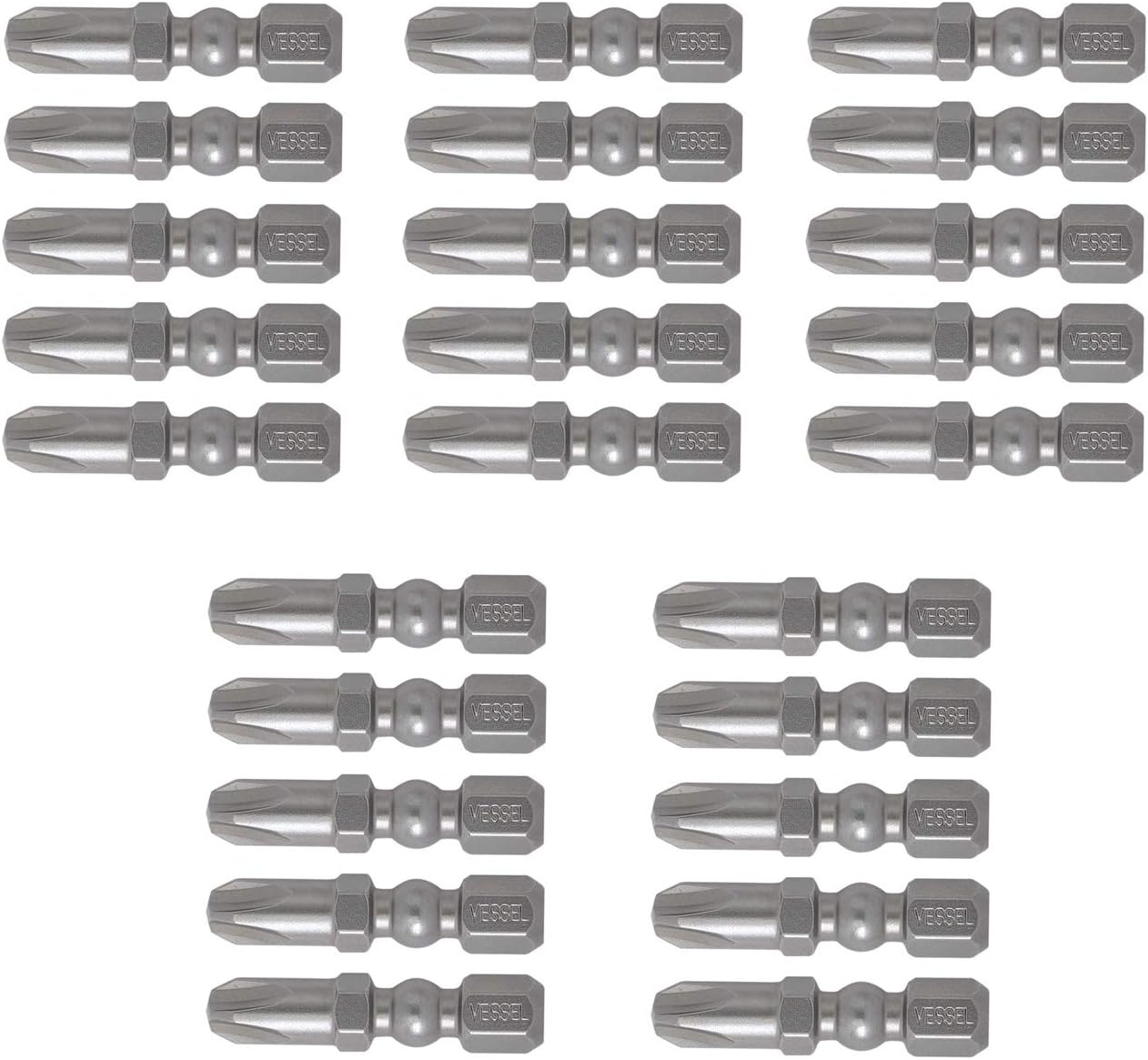 VESSEL Impact Ball Torsion Bits PH3X30 25PC (Bulk)