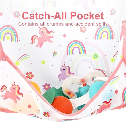 Miniatura 4 de Accmor 4 Pack Long Sleeve Bibs, Baby Smock Waterproof Sleeved Bib Smock for Baby Toddler 6-36 Months