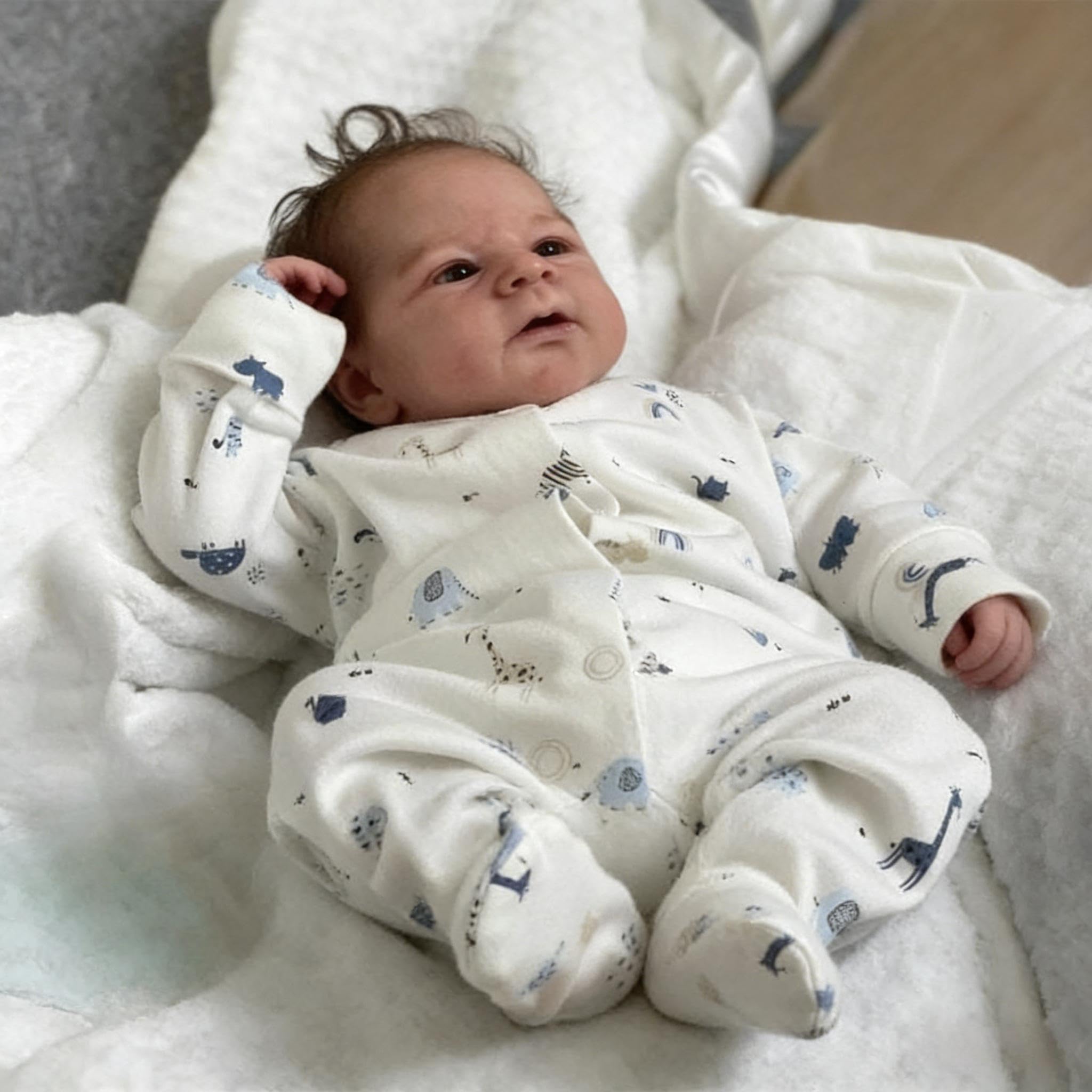 RXDOLL 43 cm realistyczne lalki Reborn Baby Dolls silikonowe na całe ciało winylowa dziewczyna realistyczna lalka bobas oczy otwarte prawdziwe życie Reborn lalki wodoodporne zabawki dla dzieci prezent