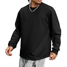 Herberton Mens Oversized T-Shirts Heavyweight Thick Long Sleeve Pullover