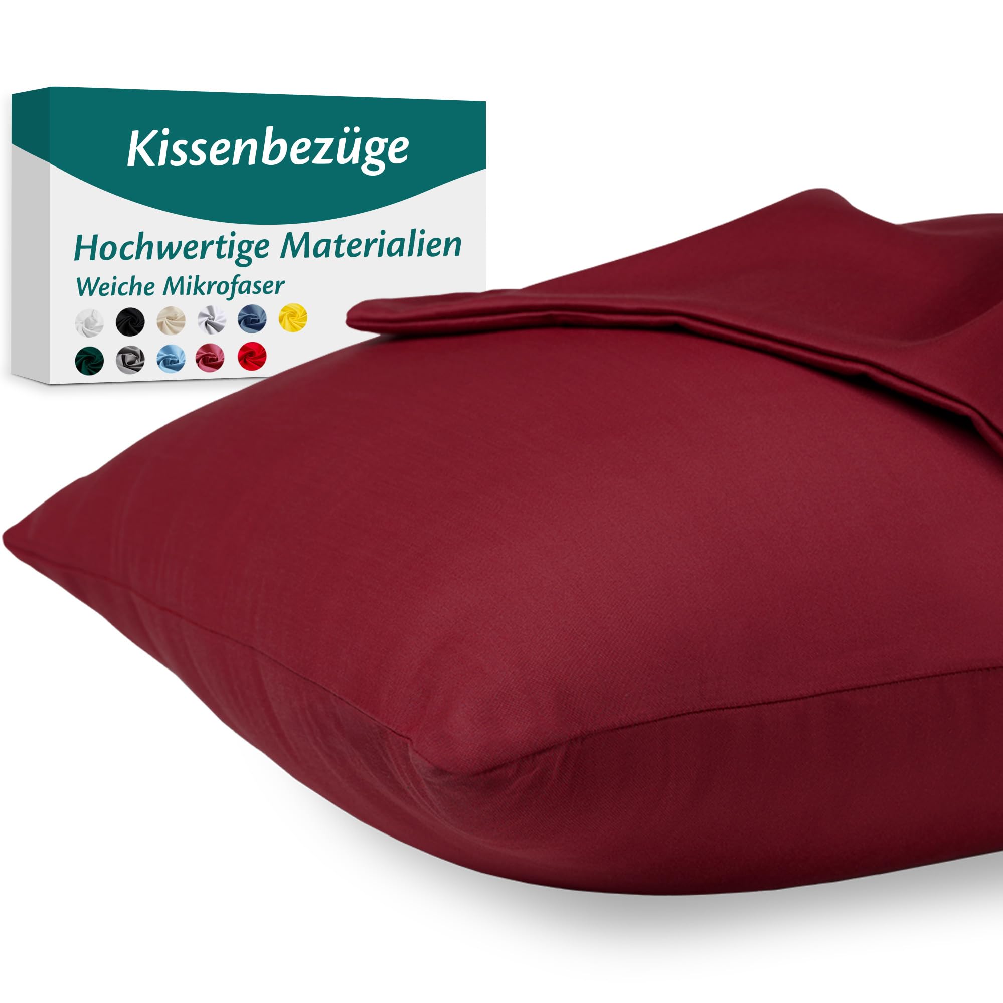 Kissenbezug Kopfkissenbezug Seitenschläferkissen Bezug Mikrofaser und Baumwolle