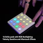 SMC Pad MIDI Controller, Wireless MIDI Controller Pad with 6 RGB Velocity Sensitive Pads, USB C Charging & Key Beat Maker Machine for Win/Mac/iOS/Android