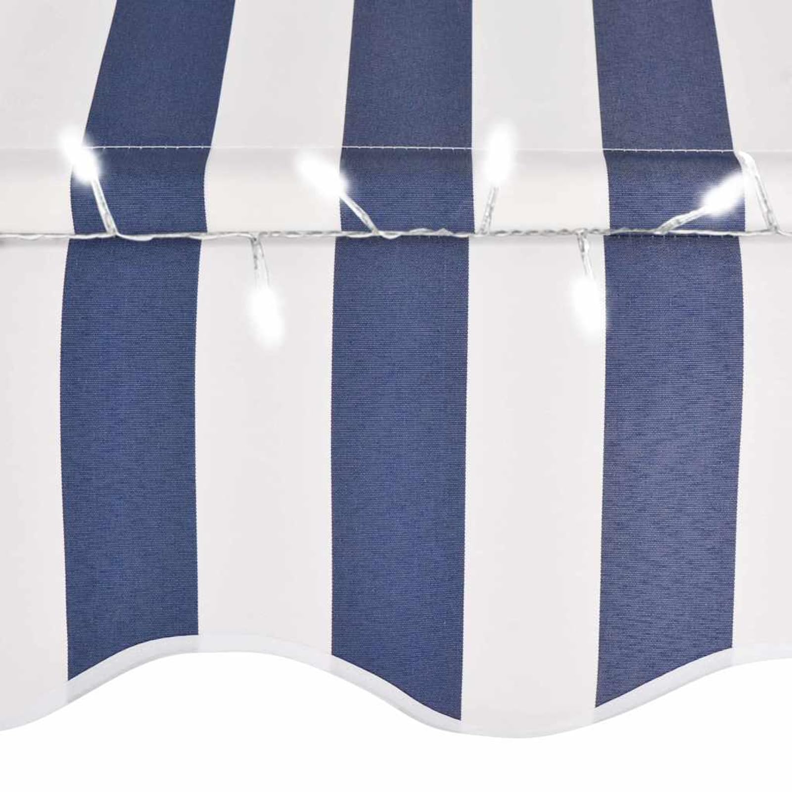 Wysuwana markiza balkonowa, obsługiwana ręcznie, 400 cm, niebiesko-biała, bez wiercenia, z korbą ręczną, aluminiowa markiza odporna na promieniowanie UV, regulacja wysokości i działanie wody
