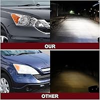 Vista 6 de JSBOYAT Conjunto de Faros Delanteros Par de Repuesto para Honda CR-V 2007-2011, Carcasa Cromada con Reflector Ámbar