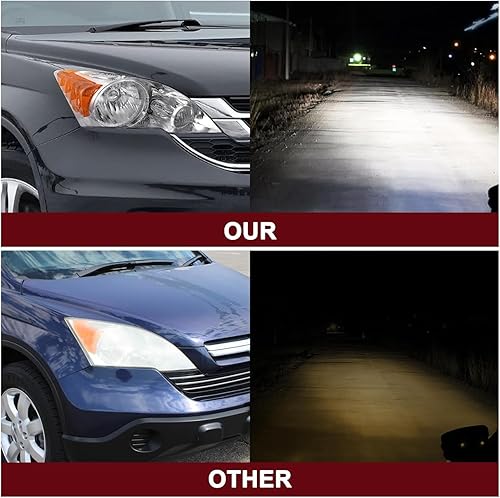 Miniatura 6 de JSBOYAT Par de faros delanteros de repuesto para Honda CR-V 2007-2011, carcasa cromada con reflector ámbar (lado del conductor y del pasajero)