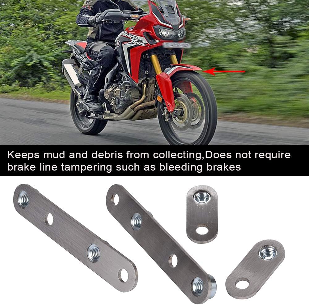 LJBusRoll CRF1000L Accessories Stainless Steel Front Fender Mudguards Riser Rising Kit Lifts The Fender 15mm/0.59 inch for H-onda CRF 1000L CRF 1000 L Africa Twin 2016-2021 CRF1100L 2021-2024