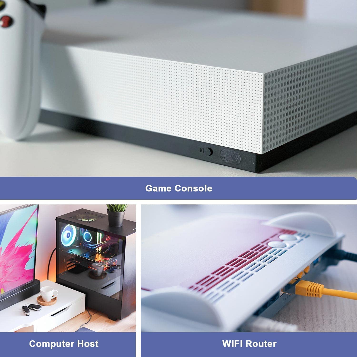 iPower Ventola di raffreddamento silenziosa da 120 mm, con doppia porta USB, con regolatore di velocità, per ricevitore DVR/Playstation/Xbox/Computer Cabinet Cooling, confezione da 2, nero