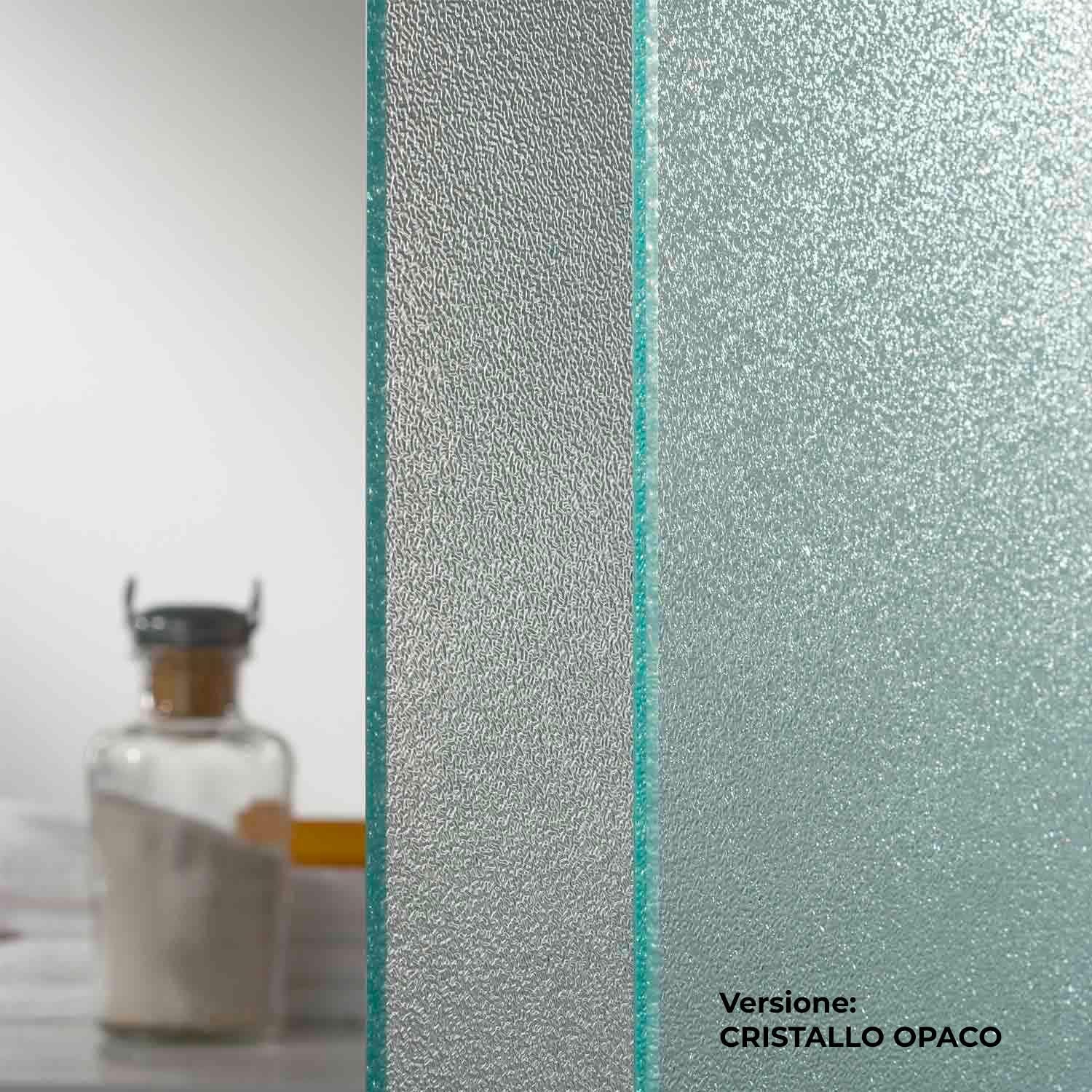 Box Doccia Angolare 80x80 cm 1 Anta a Libro in Cristallo Opaco 4mm H198 Fyn Duo