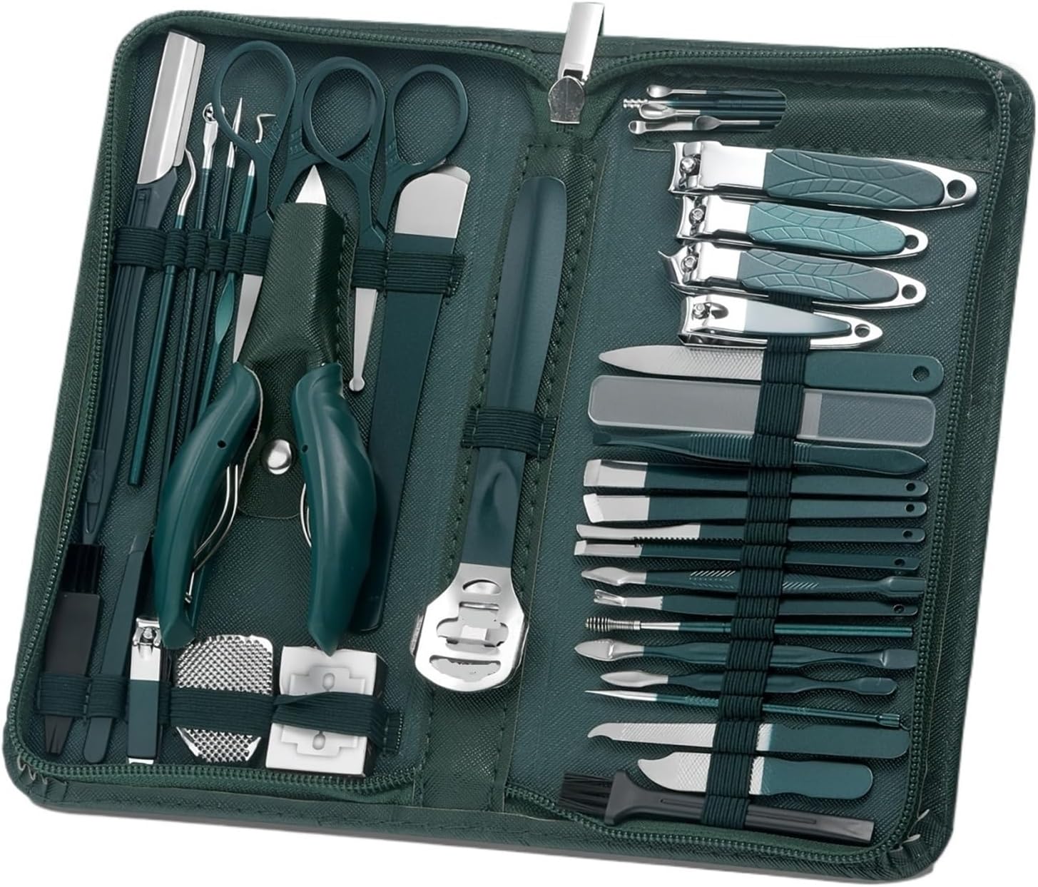 9/40Piece in 1 Manicure Set Pedicure Tools Nail Grooming Kit for Women Mens, Foot Hand Care(Green 40pcs)