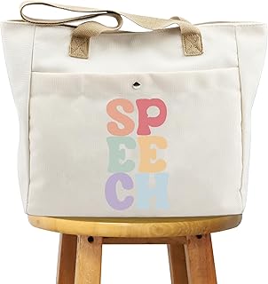 WCGXKO Speech Therapist Gift SPPECH Tote Bag For SLP Speech Therapy Student SLP Graduation Gift