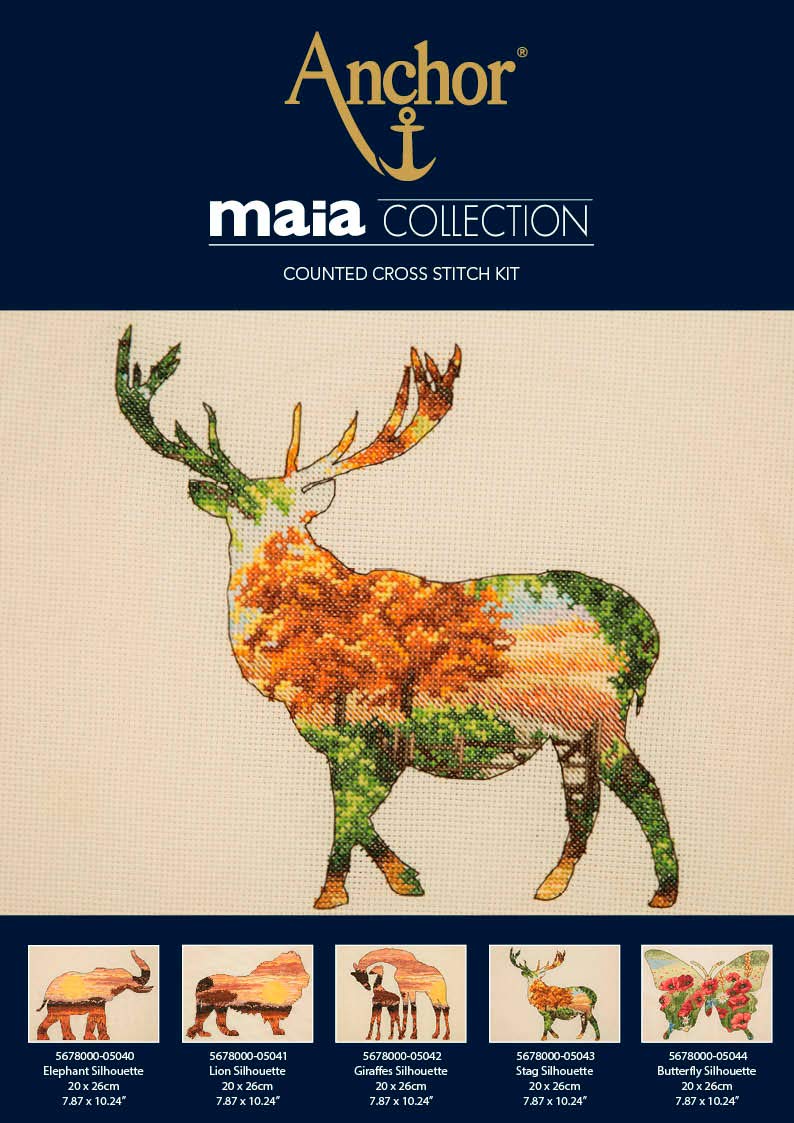 Anchor Maia Collection Cross Stitch Kit, Multicoloured, 20cmx26cm