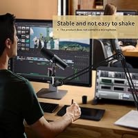 Vista 4 de Brazo de brazo para micrófono, soporte de brazo de brazo de micrófono, soportes de microfono resistentes, plegable, soporte de brazo de tijera