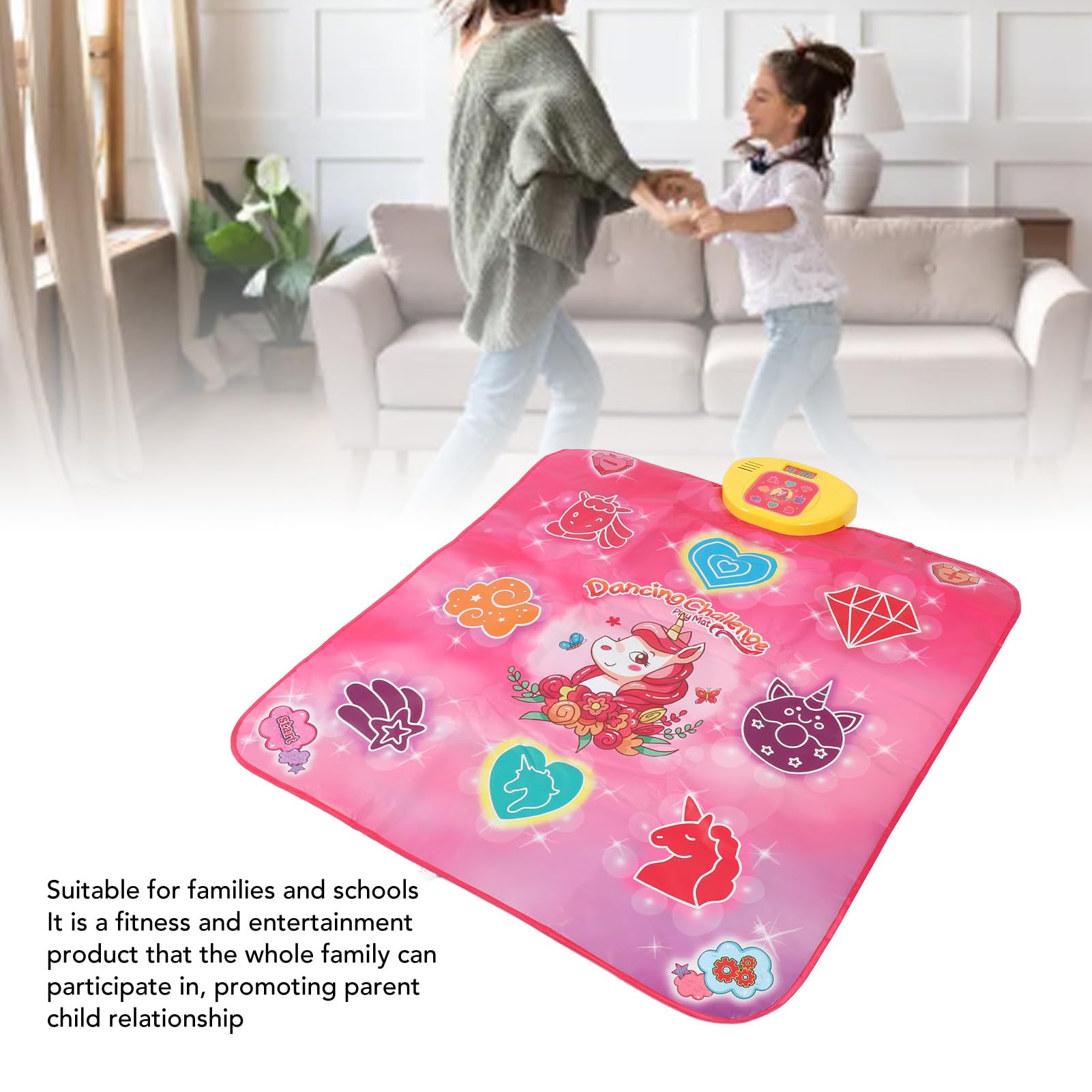 Alfombrilla de Baile Electrónica para Niños, Divertida, Multifuncional, Fitness, para Niños, Hogar, Escuela, Ligera, Fácil de Usar