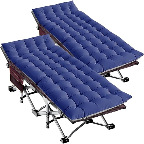 Miniatura 10 de LILYPELLE Catre plegable para campamento, XL, catres de dormir resistentes con bolsa de transporte, catres de campamento de viaje portátiles Oxford