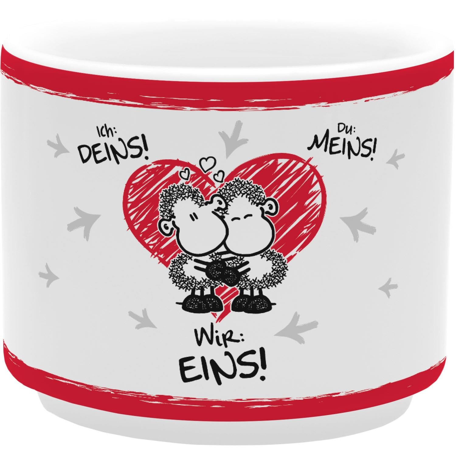 Sheepworld Stapeltassen-Set Mit Spruch – 2 Porzellantassen & Kerzenhalter – Romantisches Geschenk Für Paare, Valentinstag, Hochzeit