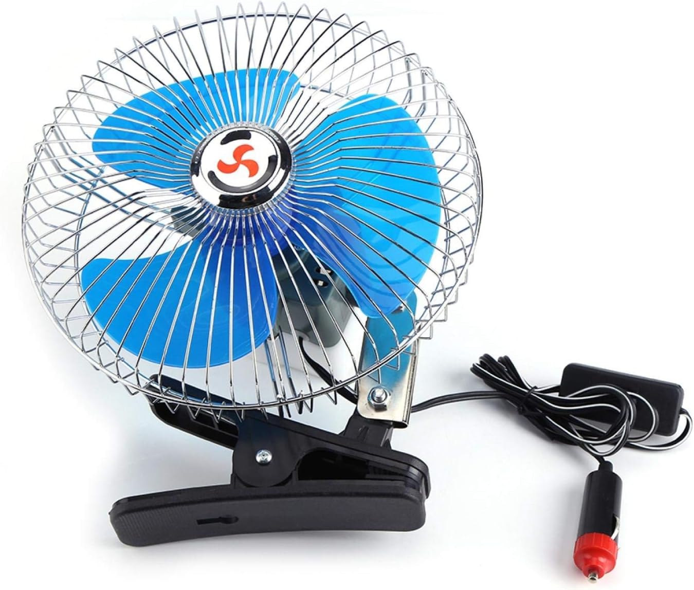 Telituny Mini Fan-12V 25W Mini Ventilador oscilante de enfriamiento con Clip para vehículo automático portátil para Tablero de Instrumentos de camión de automóvil