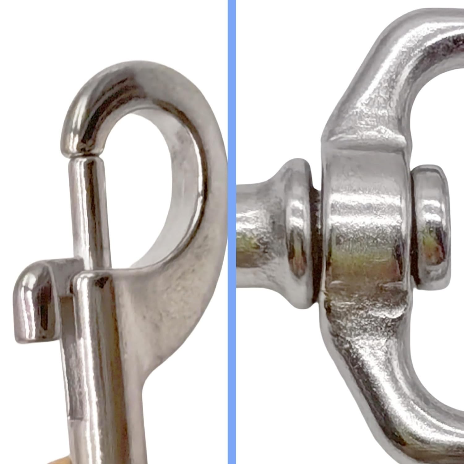 316 Stainless Steel Square Ring Buckle, Single Head Locking Swivel Hook, with Rotating pet Leash snap Hook, Luggage Buckle (Inner Ring Length：26mm)