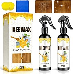 Beeswax Wood Polish, 2026 Upgraded Wood Polishing Beeswax Spray, for Floors And Furniture, Natural Micro-Molecular Spray (1Pcs)